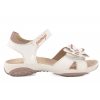PRIMIGI 1383655 SANDAŁKI DZIEWCZĘCE SANDAŁY SKÓRZANE NA RZEPY białe