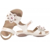 PRIMIGI 1383655 SANDAŁKI DZIEWCZĘCE SANDAŁY SKÓRZANE NA RZEPY białe