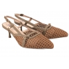 MACIEJKA K7446-29 AŻUROWE SKÓRZANE SANDAŁY DAMSKIE SZPILKI CZÓŁENKA NA LATO
