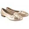 MACIEJKA P7542-41 BALERINKI AŻUROWE DAMSKIE PÓŁBUTY BALERINY SKÓRZANE platynowe