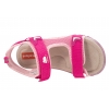 MILAMI 520-2 SANDAŁKI DZIEWCZĘCE SANDAŁY TEKSTYLNE NA RZEPY różowe