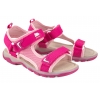 MILAMI 520-2 SANDAŁKI DZIEWCZĘCE SANDAŁY TEKSTYLNE NA RZEPY różowe