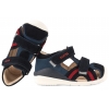 BARTEK 8441865 SKÓRZANE SANDAŁKI CHŁOPIĘCE ZABUDOWANE Z NOSKIEM granatowe