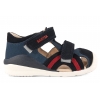 BARTEK 8441865 SKÓRZANE SANDAŁKI CHŁOPIĘCE ZABUDOWANE Z NOSKIEM granatowe