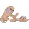 PRIMIGI 1383677 SANDAŁKI DZIEWCZĘCE SANDAŁY SKÓRZANE NA RZEPY beżowe