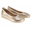 RAVINI 9118106-1 BAREFOOT AŻUROWE BALERINY SKÓRZANE DAMSKIE złote