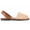 VERANO 2523 SANDAŁY DAMSKIE HISZPAŃSKIE SKÓRZANE beżowe