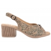 FILIPPO DS7645 AŻUROWE SKÓRZANE SANDAŁY DAMSKIE NA OBCASIE