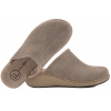 FILIPPO DK7567 SKÓRZANE KLAPKI DAMSKIE NA KOTURNIE ZAMSZOWE taupe