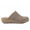 FILIPPO DK7567 SKÓRZANE KLAPKI DAMSKIE NA KOTURNIE ZAMSZOWE taupe