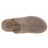 FILIPPO DK7567 SKÓRZANE KLAPKI DAMSKIE NA KOTURNIE ZAMSZOWE taupe