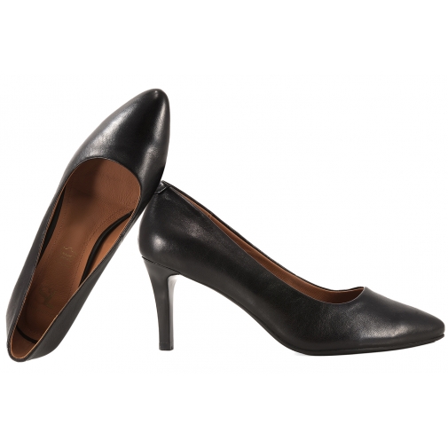 SERGIO LEONE  SL 1336 SKÓRZANE CZÓŁENKA DAMSKIE SZPILKI czarne