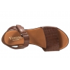 VERANO 6635 HISZPAŃSKIE SANDAŁY DAMSKIE NA KOTURNIE SKÓRZANE brązowe