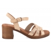 VERANO 6600 HISZPAŃSKIE SANDAŁY DAMSKIE NA OBCASIE SKÓRZANE beżowe