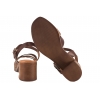 VERANO 6600 HISZPAŃSKIE SANDAŁY DAMSKIE NA OBCASIE SKÓRZANE brązowe