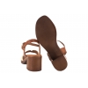 VERANO 6631 HISZPAŃSKIE SANDAŁY DAMSKIE NA OBCASIE SKÓRZANE beż / brąz