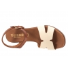 VERANO 6631 HISZPAŃSKIE SANDAŁY DAMSKIE NA OBCASIE SKÓRZANE beż / brąz