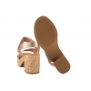 VERANO 6730 HISZPAŃSKIE SANDAŁY DAMSKIE NA OBCASIE SKÓRZANE platynowe