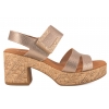 VERANO 6730 HISZPAŃSKIE SANDAŁY DAMSKIE NA OBCASIE SKÓRZANE platynowe
