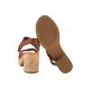 VERANO 6730 HISZPAŃSKIE SANDAŁY DAMSKIE NA OBCASIE SKÓRZANE brązowe