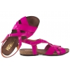 VERANO 674 SANDAŁY DAMSKIE HISZPAŃSKIE SKÓRZANE NA KORKU fuksja