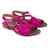 VERANO 674 SANDAŁY DAMSKIE HISZPAŃSKIE SKÓRZANE NA KORKU fuksja