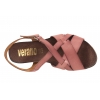 VERANO 674 SANDAŁY DAMSKIE HISZPAŃSKIE SKÓRZANE NA KORKU róż