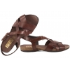 VERANO 674 SANDAŁY DAMSKIE HISZPAŃSKIE SKÓRZANE NA KORKU czekoladowe