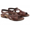 VERANO 674 SANDAŁY DAMSKIE HISZPAŃSKIE SKÓRZANE NA KORKU czekoladowe