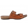 VERANO 674 KLAPKI DAMSKIE HISZPAŃSKIE SKÓRZANE NA KORKU rude