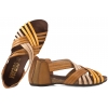 VERANO 1204 SKÓRZANE HISZPAŃSKIE SANDAŁY DAMSKIE beż/brąz