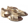 VERANO 1204 SKÓRZANE HISZPAŃSKIE SANDAŁY DAMSKIE złote