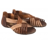 VERANO 1204 SKÓRZANE HISZPAŃSKIE SANDAŁY DAMSKIE brązowe