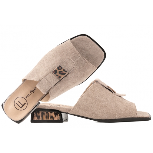 FILIPPO DK7719 KLAPKI DAMSKIE PŁASKIE taupe