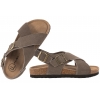 FILIPPO DS7917 SKÓRZANE SANDAŁY DAMSKIE PROFILOWANE FUSBETY taupe