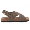 FILIPPO DS7917 SKÓRZANE SANDAŁY DAMSKIE PROFILOWANE FUSBETY taupe