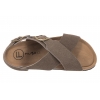 FILIPPO DS7917 SKÓRZANE SANDAŁY DAMSKIE PROFILOWANE FUSBETY taupe