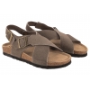 FILIPPO DS7917 SKÓRZANE SANDAŁY DAMSKIE PROFILOWANE FUSBETY taupe