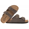 FILIPPO DK7061 SKÓRZANE KLAPKI DAMSKIE PROFILOWANE FUSBETY taupe
