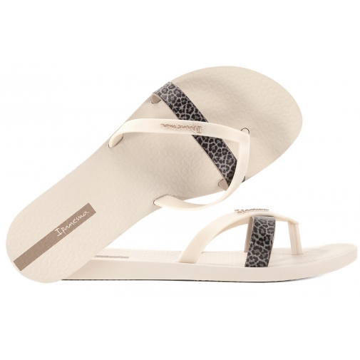 IPANEMA 83673 KIREI CHIC JAPONKI DAMSKIE KLAPKI PLAŻA BASEN PRYSZNIC  j.beż/pantera