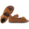 MAZUREK 1363 BAREFOOT SKÓRZANE SANDAŁY DZIECIĘCE NUBUK rudy brąz