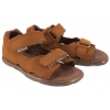 MAZUREK 1363 BAREFOOT SKÓRZANE SANDAŁY DZIECIĘCE NUBUK rudy brąz