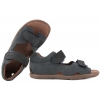 MAZUREK 1363 BAREFOOT SKÓRZANE SANDAŁY DZIECIĘCE NUBUK navy