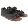 MAZUREK 1363 BAREFOOT SKÓRZANE SANDAŁY DZIECIĘCE NUBUK navy