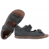 MAZUREK 1363 BAREFOOT SKÓRZANE SANDAŁY DZIECIĘCE NUBUK navy