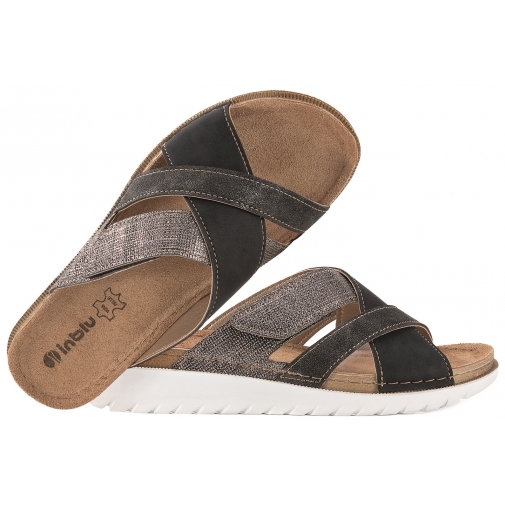 INBLU CN-57 KLAPKI DAMSKIE KOMFORT SOFT PU czarne