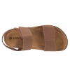 INBLU AA-1KU SKÓRZANE SANDAŁY DAMSKIE NUBUK RZEPY SOFT PU camel