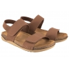 INBLU AA-1KU SKÓRZANE SANDAŁY DAMSKIE NUBUK RZEPY SOFT PU camel
