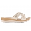 INBLU BV-47 KLAPKI DAMSKIE COMFORT SOFT EKO PU lodowy beż