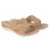 INBLU BV-47 KLAPKI DAMSKIE COMFORT SOFT EKO PU piaskowe